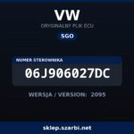 Oryginalny plik SGO VW 06J906027DC wersja 2095 - sklep szarbi.net