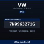 Oryginalny plik SGO VW 7N0963271G wersja 3000 - sklep szarbi.net