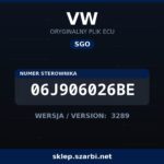 Oryginalny plik SGO VW 06J906026BE wersja 3289 - sklep szarbi.net