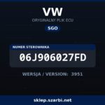 Oryginalny plik SGO VW 06J906027FD wersja 3951 - sklep szarbi.net