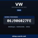 Oryginalny plik SGO VW 06J906027FE wersja 3952 - sklep szarbi.net