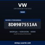 Oryginalny plik SGO VW 8D0907551AA wersja 4000 - sklep szarbi.net