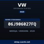 Oryginalny plik SGO VW 06J906027FQ wersja 4520 - sklep szarbi.net