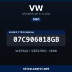 Oryginalny plik SGO VW 07C906018GB wersja 4688 - sklep szarbi.net