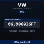 Oryginalny plik SGO VW 06J906026FT wersja 4799 - sklep szarbi.net