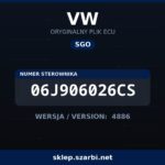 Oryginalny plik SGO VW 06J906026CS wersja 4886 - sklep szarbi.net