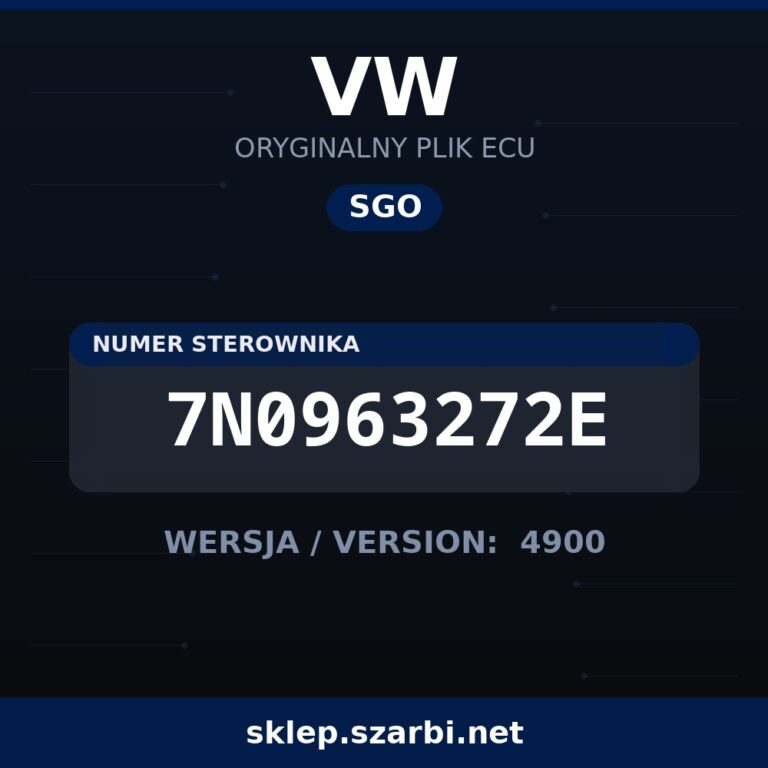 Oryginalny plik SGO VW 7N0963272E wersja 4900 - sklep szarbi.net