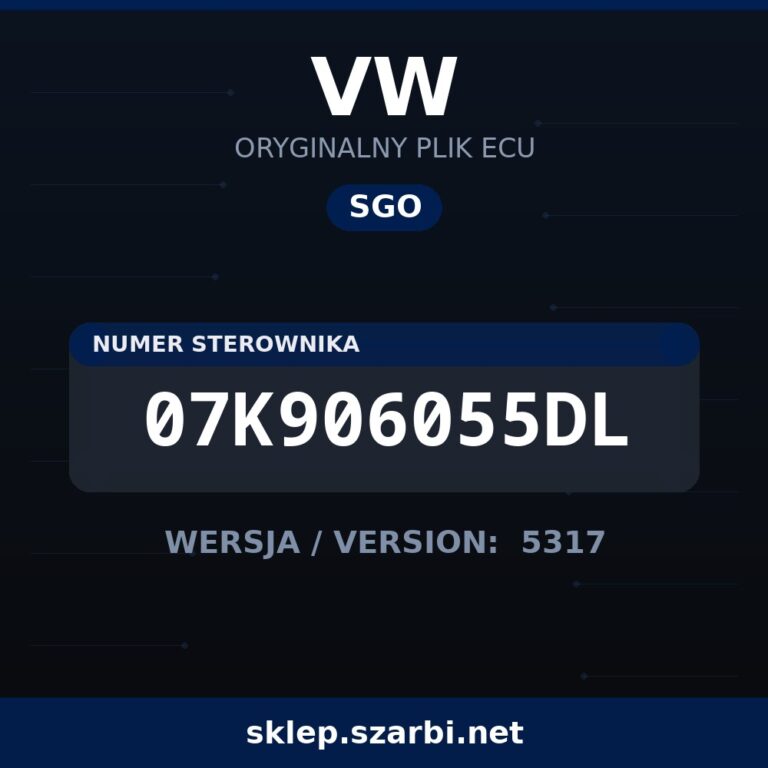 Oryginalny plik SGO VW 07K906055DL wersja 5317 - sklep szarbi.net