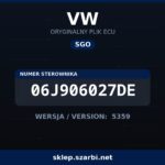Oryginalny plik SGO VW 06J906027DE wersja 5359 - sklep szarbi.net
