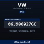 Oryginalny plik SGO VW 06J906027GC wersja 5372 - sklep szarbi.net