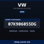 Oryginalny plik SGO VW 07K906055DG wersja 5690 - sklep szarbi.net
