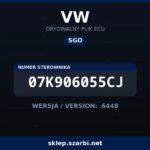 Oryginalny plik SGO VW 07K906055CJ wersja 6448 - sklep szarbi.net