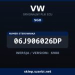 Oryginalny plik SGO VW 06J906026DP wersja 6988 - sklep szarbi.net