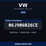 Oryginalny plik SGO VW 06J906026CE wersja 6999 - sklep szarbi.net