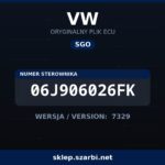 Oryginalny plik SGO VW 06J906026FK wersja 7329 - sklep szarbi.net