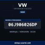 Oryginalny plik SGO VW 06J906026DP wersja 8220 - sklep szarbi.net