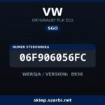 Oryginalny plik SGO VW 06F906056FC wersja 8936 - sklep szarbi.net