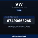 Oryginalny plik SGO VW 074906032AD wersja 9610 - sklep szarbi.net