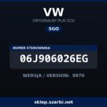 Oryginalny plik SGO VW 06J906026EG wersja 9970 - sklep szarbi.net
