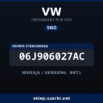 Oryginalny plik SGO VW 06J906027AC wersja 9971 - sklep szarbi.net